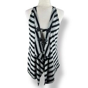 Wet Seal Cardigan Top Womens‎ Size XL Y2K 2000s Waterfall Toggle Buttons Grunge